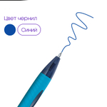 Ручка шариковая Berlingo "Riteline" автоматическая, 0,7 мм, синяя, грип, ассорти