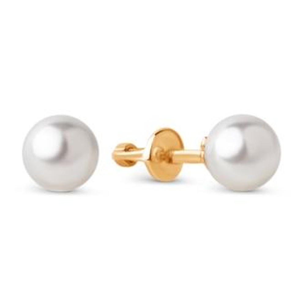 Серьги из золота с жемчугом