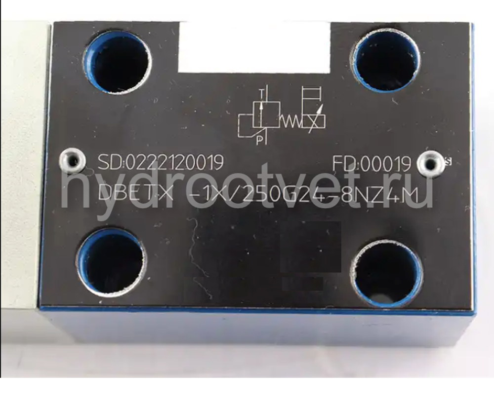 DBETX–1X/50G24–25NZ4M - Пропорциональный предохранительный клапан (расход до 1 л/мин), давление регулировки до 50 бар, сила тока на катушке 2.5 A max