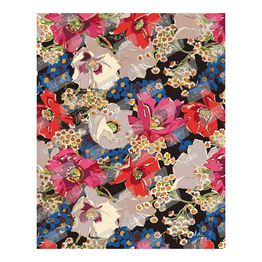 Картина по номерам 40*50см "Маки. Рисунок для шифона" (Lori)