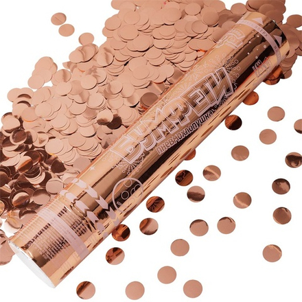 Хлопушка Бумфети 30см конф розовое золото