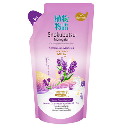 Shokubutsu Крем-гель д/душа Лаванда и молочко 500мл.(м/у)