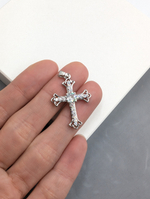 Подвеска крест с фианитами, 27*22мм