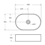Раковина Bauedge  Nimb strips 50