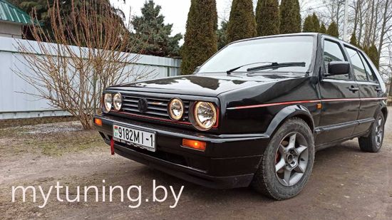 Передние фары внутренние VW Golf 1/Golf 2 angel eyes chrome