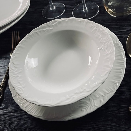 Lenardi 305-028 Набор из 6 глубоких тарелок 23см АВРОРА в под.уп.(х6) Фарфор