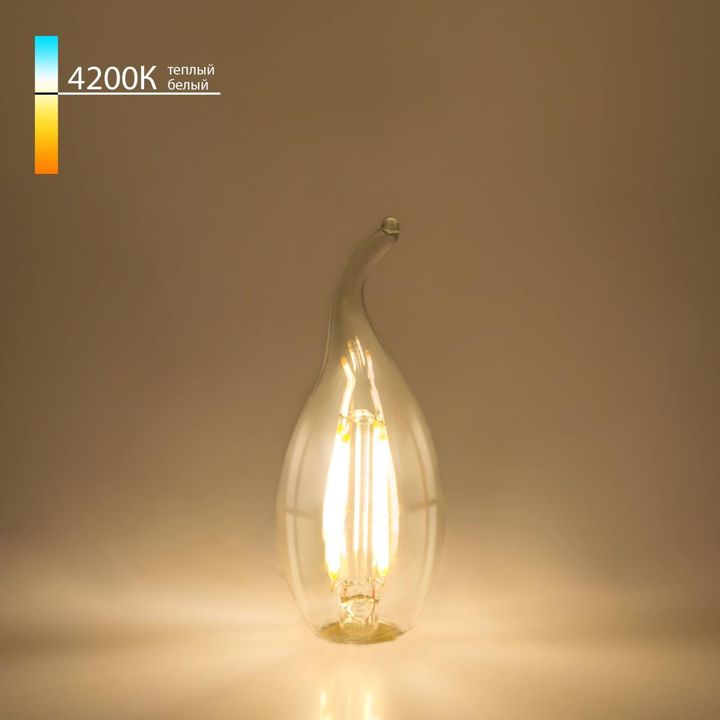 Лампа светодиодная филаментная Elektrostandard E14 7W 4200K прозрачная a049139