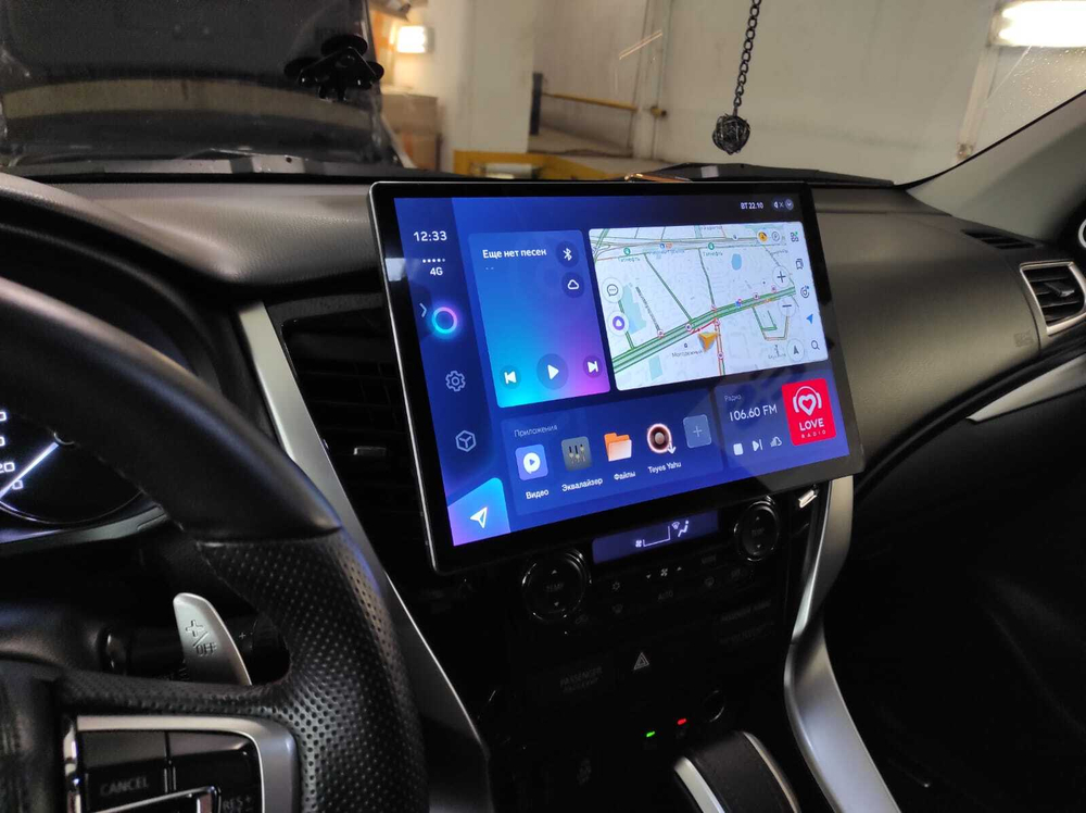 Магнитола для Mitsubishi L200 2015-2019 (климат), Pajero Sport 3 2016-2023 (МКПП), FIAT Fullback - Teyes CC3-2K монитор 13", QLED+2K, Android 10, ТОП процессор, 4G SIM-слот, CarPlay