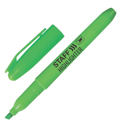 Текстовыделитель 1-3мм "Manager HL-238" зеленый (STAFF)