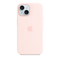 Чехол Apple iPhone 15 Silicone Case with MagSafe Light pink (MT0U3)