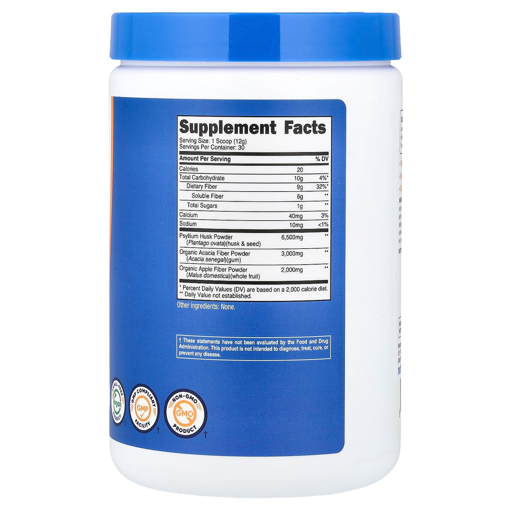 Nutricost, Растворимая клетчатка, без добавок, 345 г (12,3 унции)