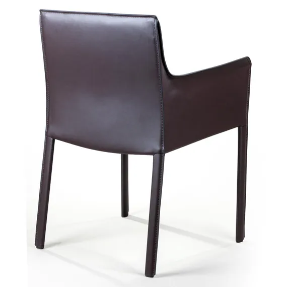 Стул с подлокотниками Barrie коричневая кожа