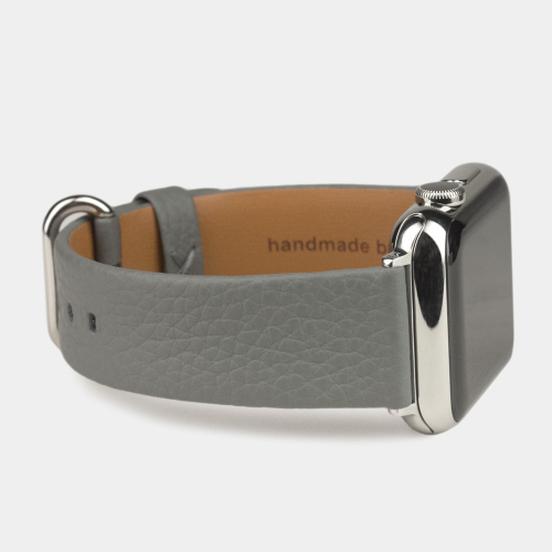 Ремешок для Apple Watch 40/41/42 mm из кожи теленка, стального цвета