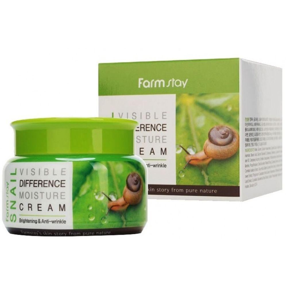 Крем для лица с муцином улитки FARMSTAY Snail Visible Difference Moisture  Cream 100 гр