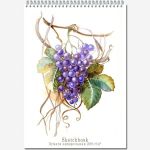 Скетчбук А4, 20л, на гребне, пл.200гр, Aquarelle, жестк.подложка, Полином