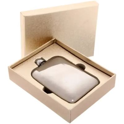 Фляга металлическая 100мл 15*12см «Фрост» в подарочной коробке