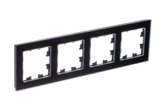 Рамка 4-м AtlasDesign Nature натур. стекло черн. SE ATN361004