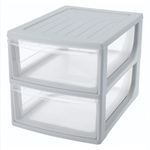 Органайзер, формат а4, 2 ящика, 260х368х265 мм (светло-серый)