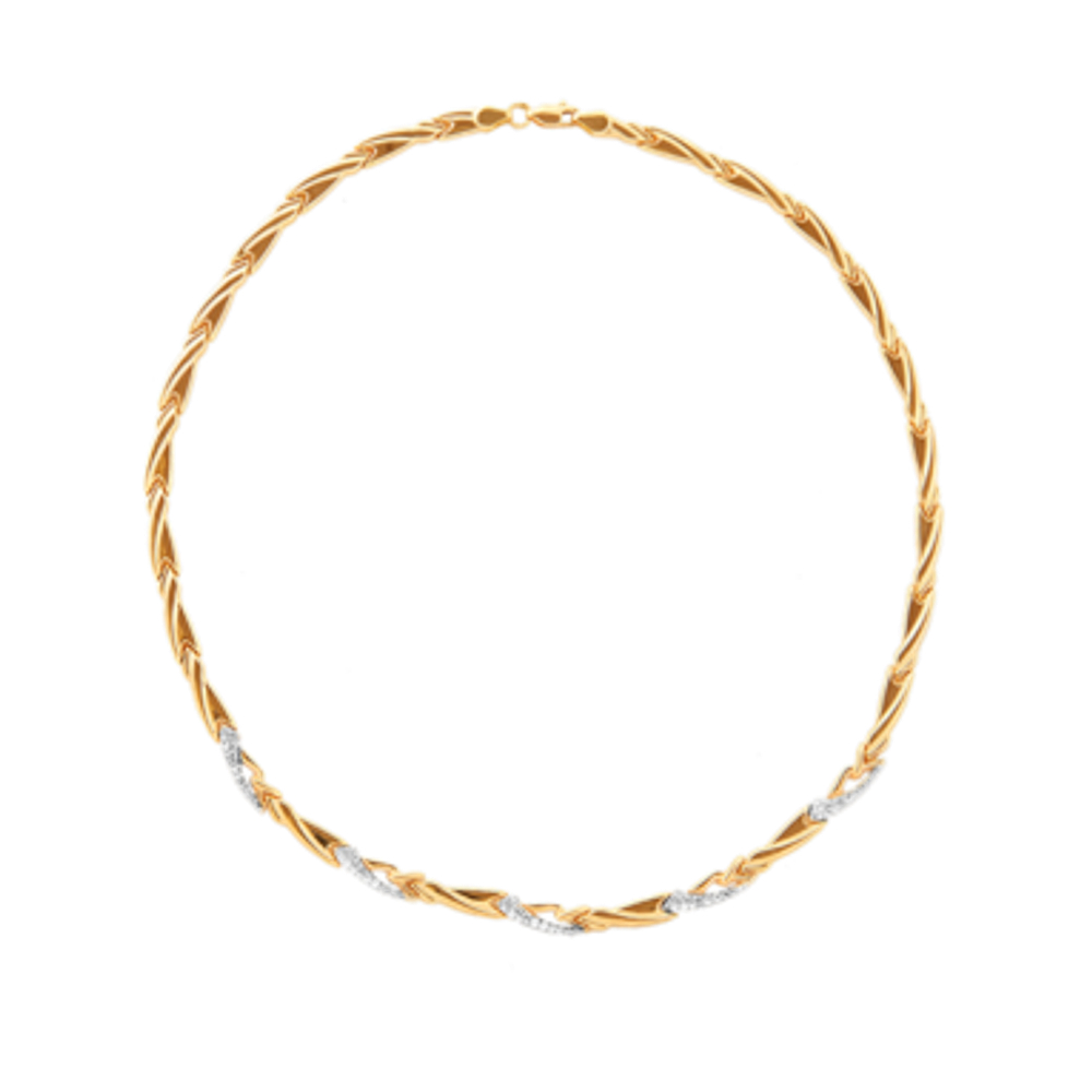 Колье из золота с фианитами