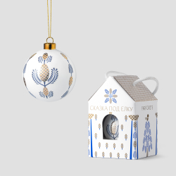 Елочный шар Farforite «Сказка под елку» в подарочной коробке