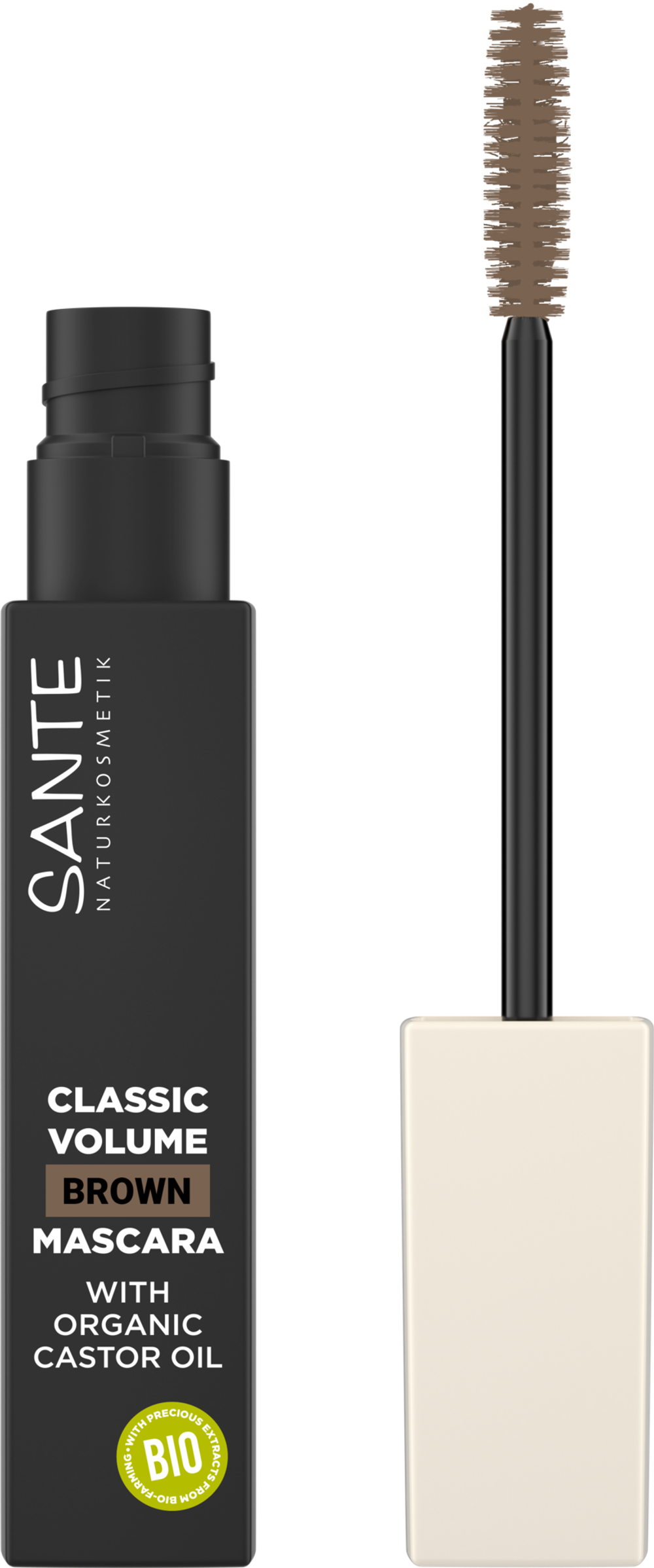 ОБЪЕМНАЯ ТУШЬ ДЛЯ РЕСНИЦ 02 КОРИЧНЕВАЯ, 8мл (SANTE)