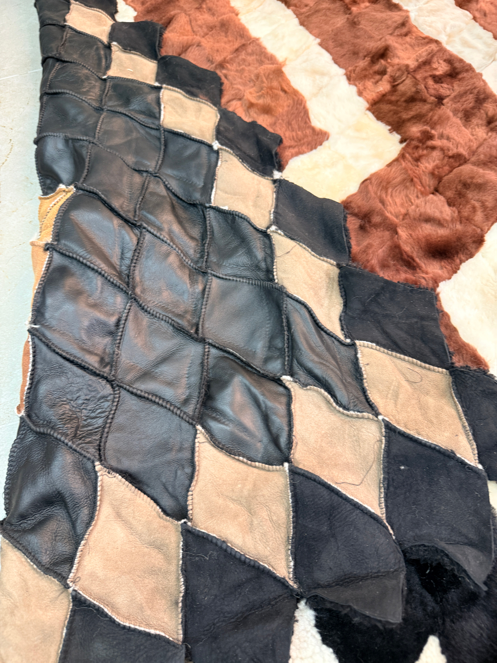 Покрывало меховое ковер из шкуры овчины