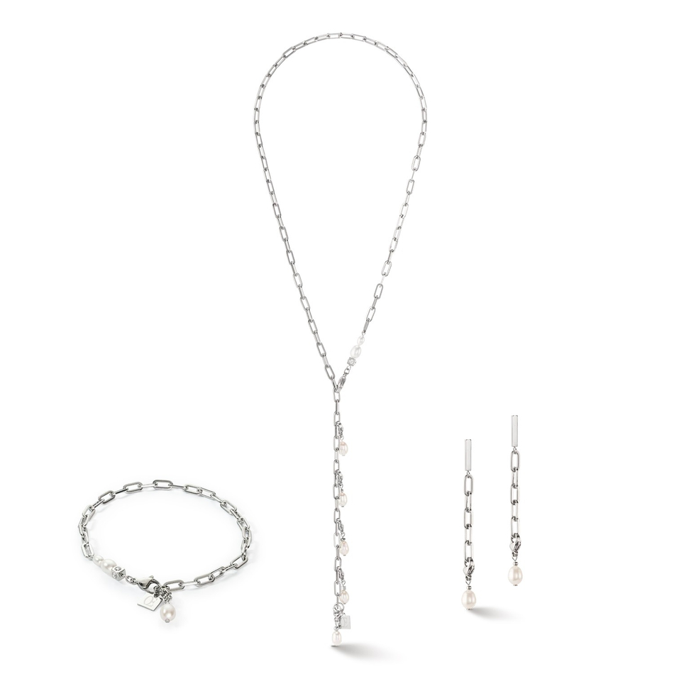 Серьги Coeur de Lion White-Silver 1112/21-1417