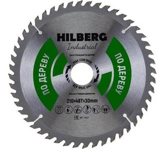 Диск пильный Industrial Дерево (210x30 мм; 48Т) Hilberg HW211