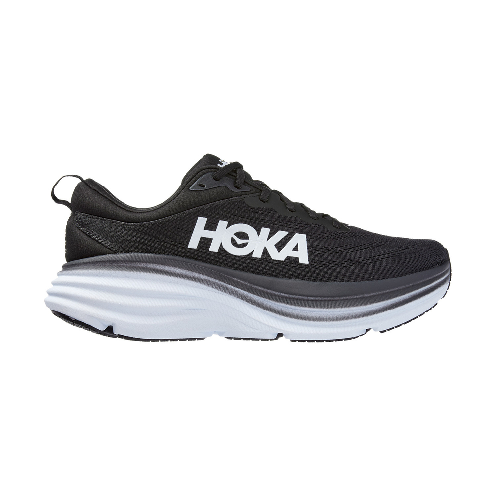 Кроссовки HOKA BONDI 8 Black White арт. 1123202BWHT, чёрный, муж.