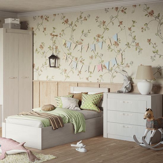 Монако КР-17 Кровать с настилом ясень белый, СП, F12