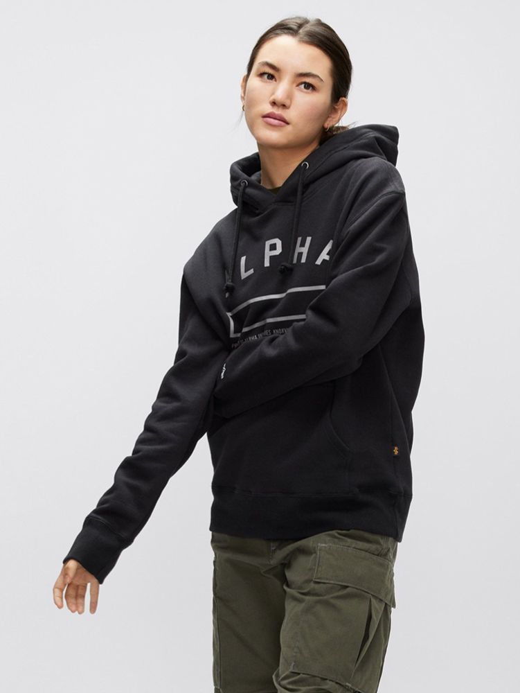 Толстовка Alpha Industries Property Hoodie Черная