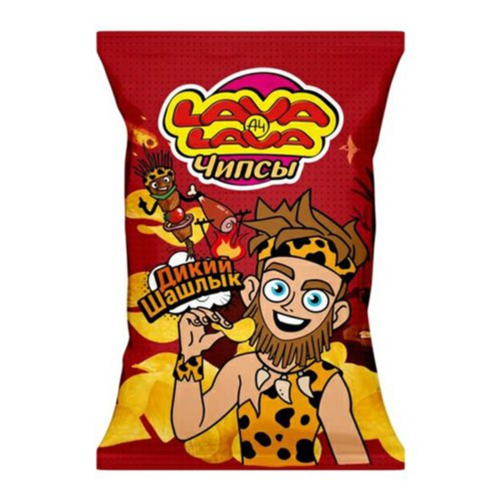 Чипсы LAVA  A4 Дикий шашлык 50 гр