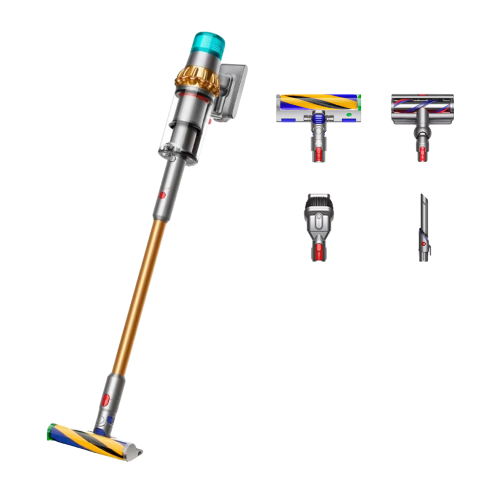 Беспроводной вертикальный пылесос Dyson V15 Detect Absolute (SV47) (Gold/Gold) (2023) Пылесос золотого цвета