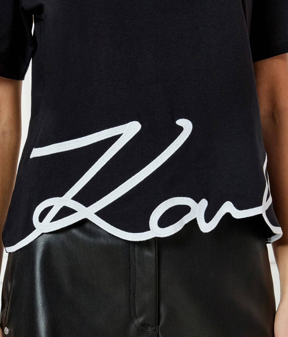 Футболка SIGNATURE HEM T Karl Lagerfeld - черный(A1W17013)