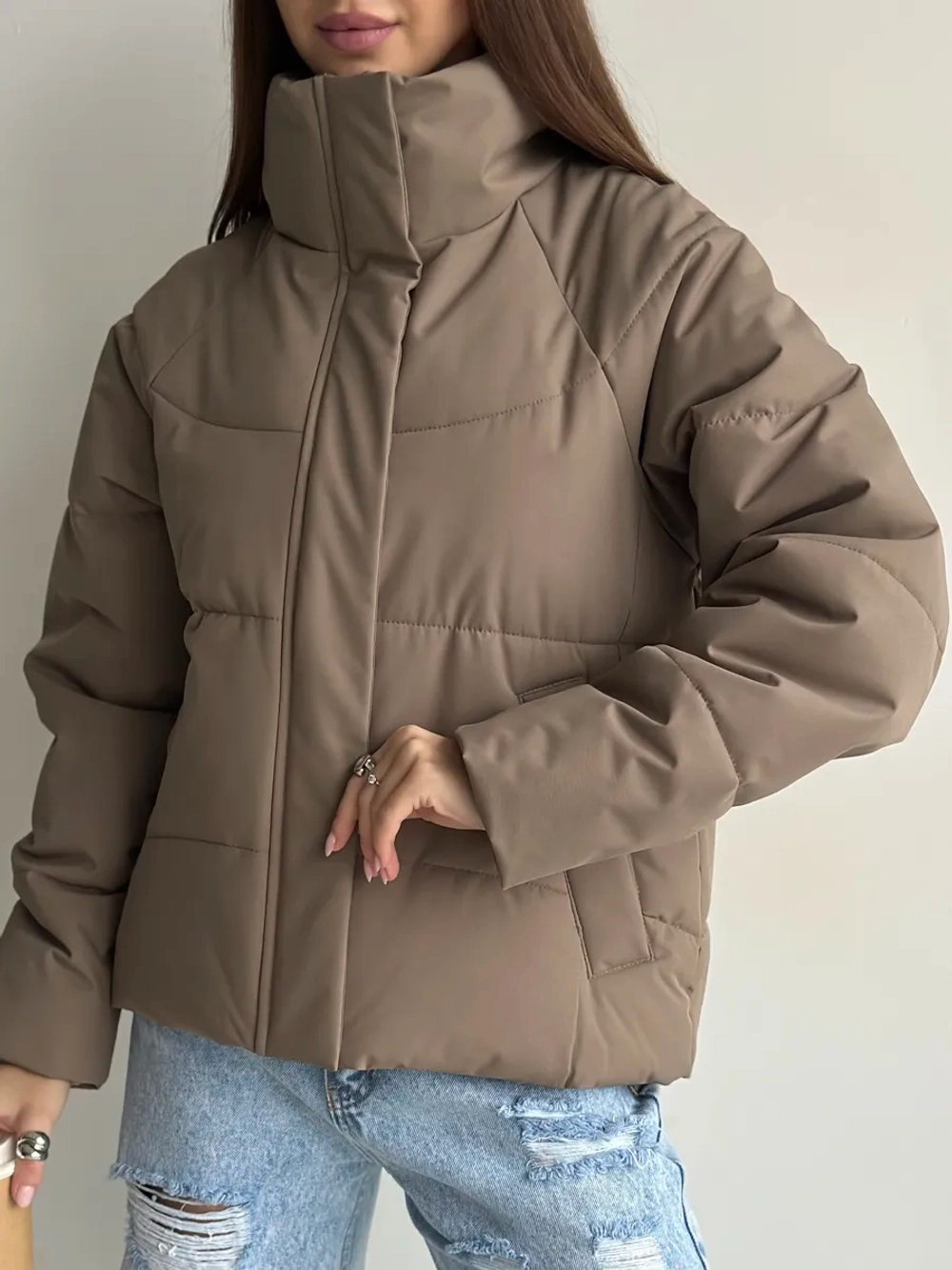 Куртка осенняя короткая без капюшона