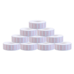 Ценники на товар самоклеящиеся 21*12 мм, 10 рулонов по 600 наклеек, маленькие стикеры для цены белого цвета, втулка 40 мм, для торгового зала или склада