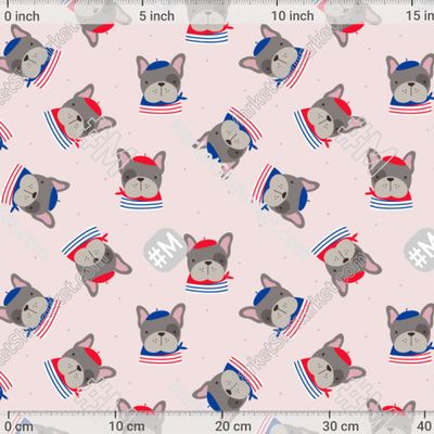 Французский бульдог в берете by IrinaOstapenko 221 DPI