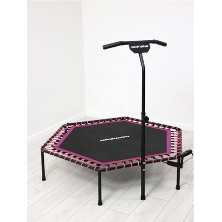 Батут для джампинга с рукояткой и счетчиком Romana 12.10.00 (розовый)
