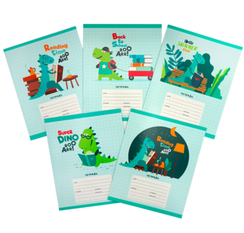 Тетради А5 12л. Скрепка-Динозаврики