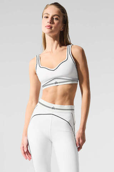 Alo yoga Топ Airbrush Heart Throb, белый