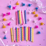 Набор свечей для торта 24 шт., 6 см, 24 держателя, ЗОЛОТАЯ СКАЗКА, в блистере, 591445