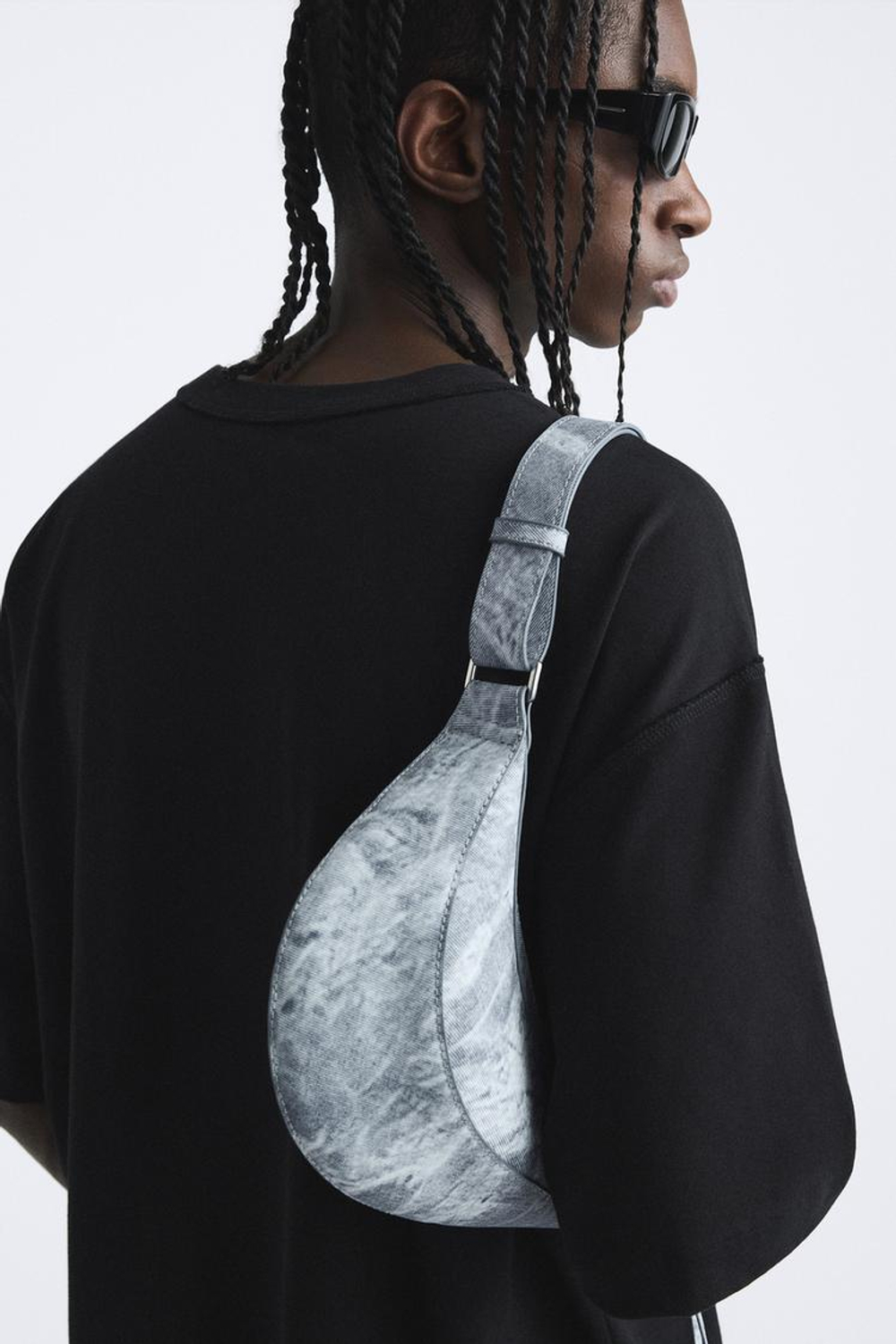 ZARA СУМКА-БУМЕРАНГ МИНИ С ПЛЕЧЕВЫМ РЕМНЕМ, РАЗНОЦВЕТНЫЙ