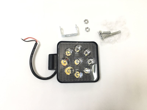 Фара светодиодная дополнительная 9 LED 12-24V (квадрат) mini 20mm (TLT)