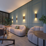 3833/2WA HIGHTECH ODL20 445 золотистый/металл Настенный светильник E27, LED max 7W 220V DARIO