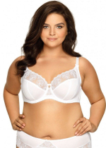 Бюстгальтер на косточках с нежными кружевными элементами (Размер: 95E) (Цвет: черный)