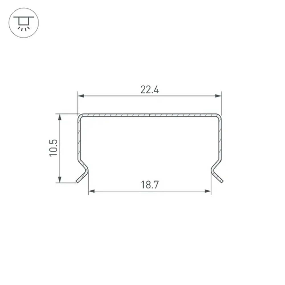 Профиль гибкий WPH-FLEX-2020-1000 (Arlight, Сталь) 062625