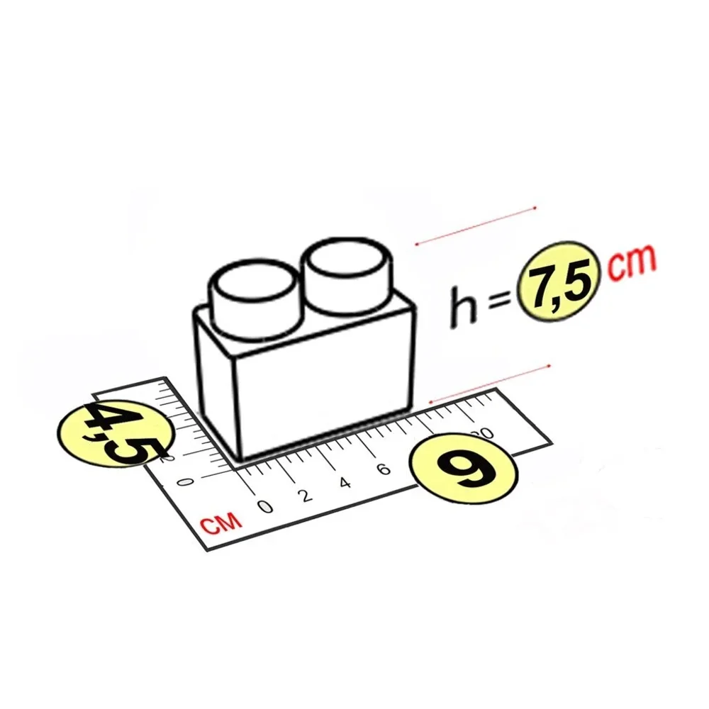 Элемент 9x4,5x7,5 см для конструктора 7,5"