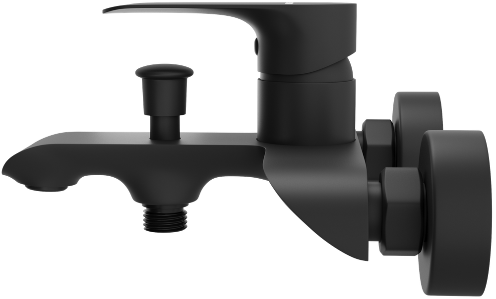 Смеситель для ванны с душем STWORKI Копенгаген S42100BK матовый черный