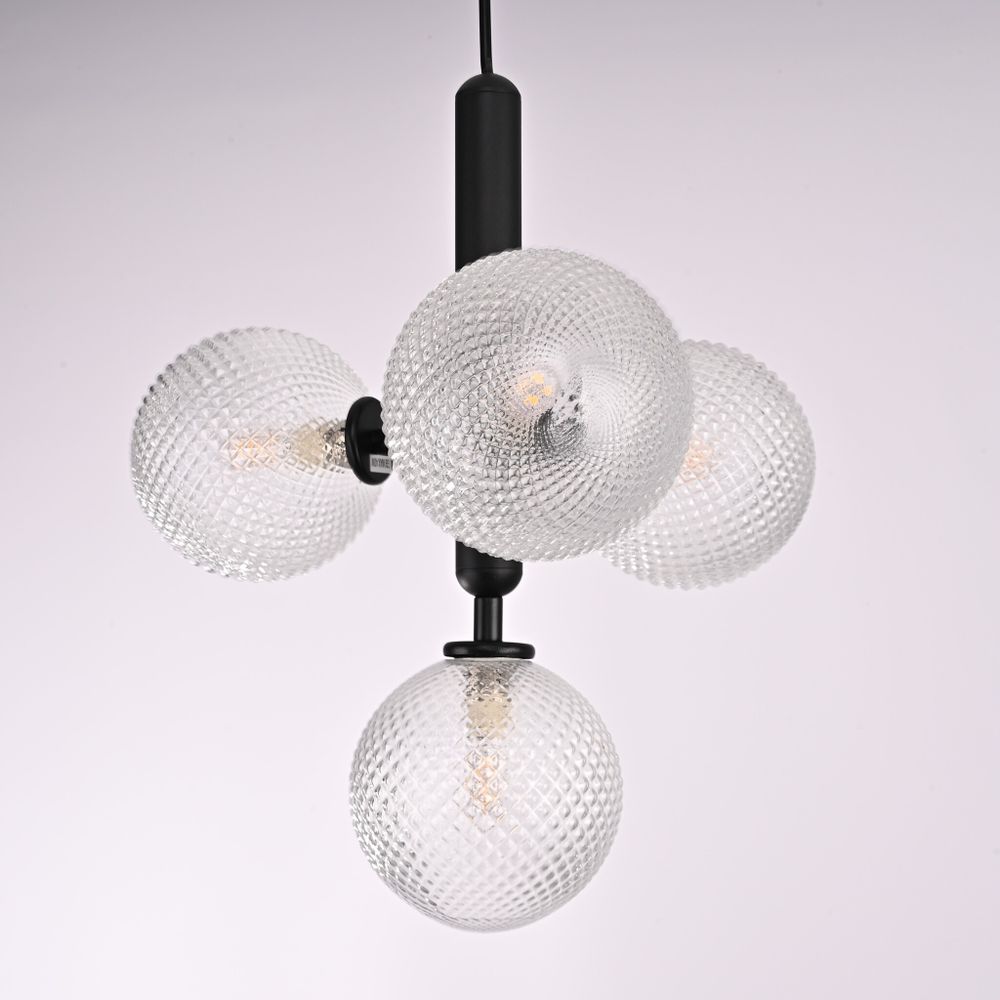 Подвесной светильник RAFFIN 4 Transparent Black