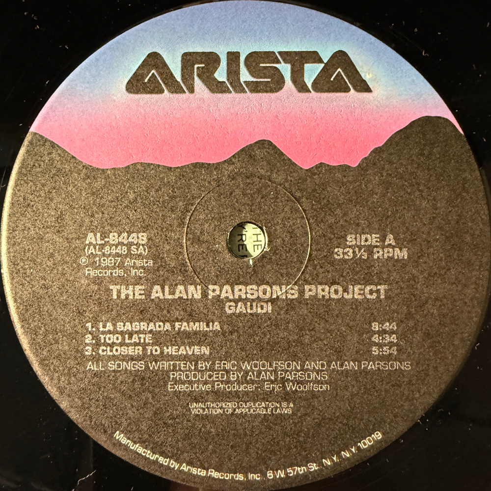 The Alan Parsons Project ‎– Gaudi (США 1987г.)Т